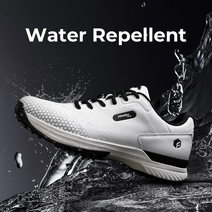 Гольф-взуття FitVille для чоловіків з широкою стопою, сірі та білі, розмір 40-49, X-широкі, дихаючі, на шнурівці