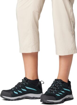 Черевики трекінгові жіночі Columbia Crestwood™ Waterproof, чорно-бірюзові (37 EU)