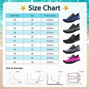 Шкарпетки для плавання та водних видів спорту: чоловічі та жіночі шкарпетки для пляжу, басейну та моря. Швидка сушка, дренажні отвори, унісекс, розміри 36-46 EU, колір блакитний