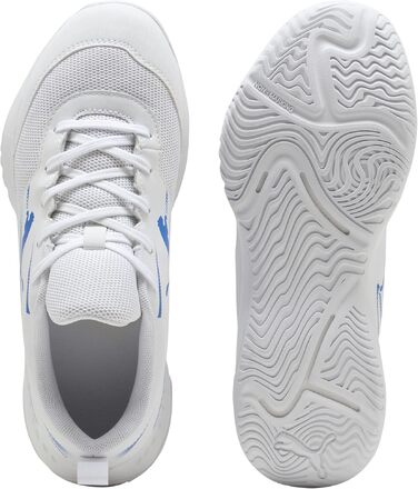Дитячі унісекс кросівки PUMA Varion Li Jr для залу (білі/сині), розмір 34 EU