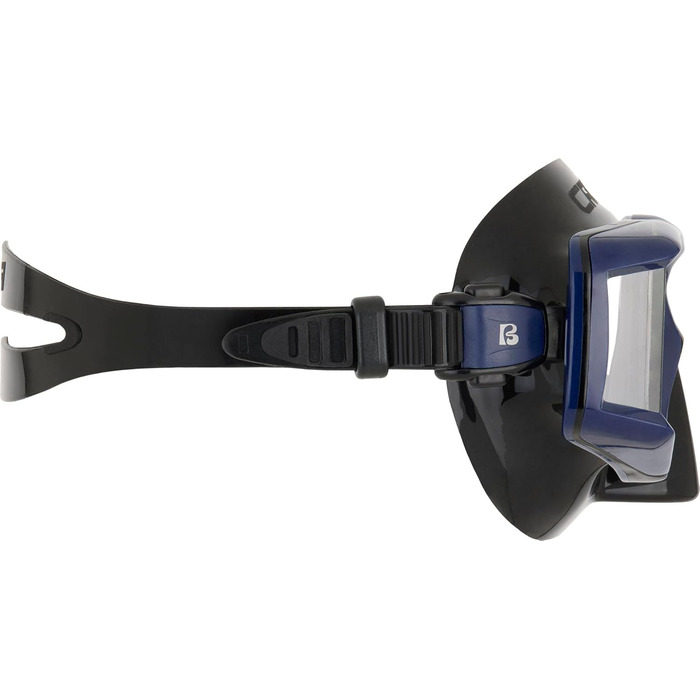 Маска для снорклінгу та дайвінгу Cressi Horizon Unisex з 4 окремими лінзами та трубкою Scilla Top Dry. Чорний/Синій колір.