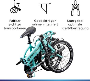 Електровелосипед ZÜNDAPP Z101, 20 дюймів, складаний, 6 швидкостей, для дорослих 150-180 см, міський Pedelec з підсвіткою, складаний електро велосипед