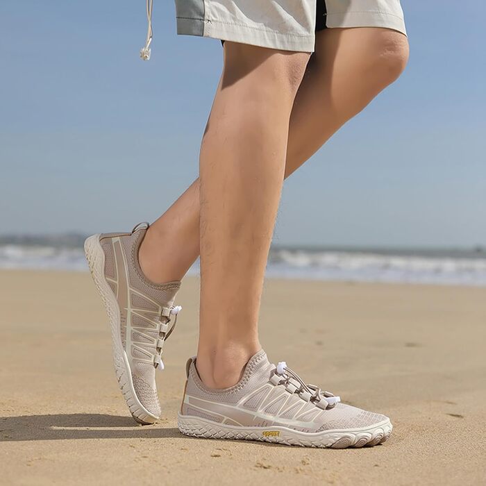 Чоловічі та жіночі аквашузи для плавання та відпочинку на пляжі - дихаючі, з антиковзким покриттям, розмір 41 EU, колір хакі