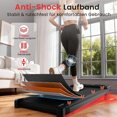 Бігова доріжка Walking Pad з нахилом для дому та офісу - електричний тренажер для ходьби, портативний Walkpad з LCD-дисплеєм, чорний