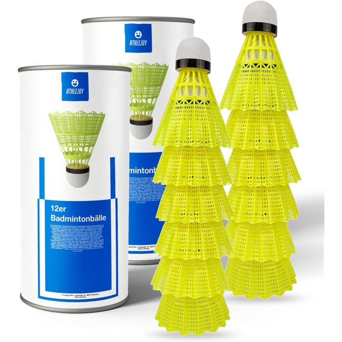 Бадмінтонні м'ячі для тренувань та змагань (36 шт.) - ідеально для гри в залі та на вулиці