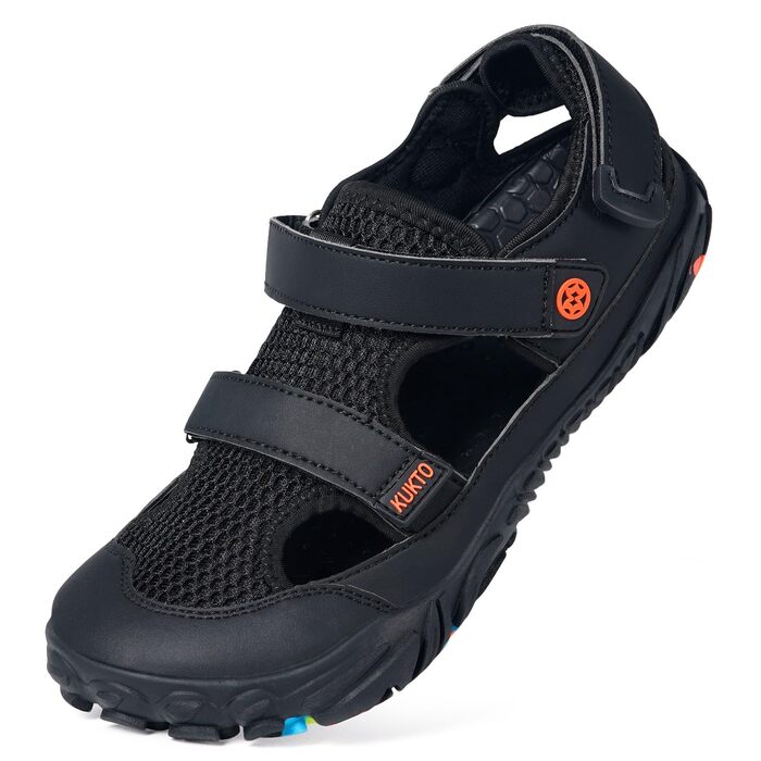 Чоловічі сандалі для плавання Hsyooes спортивні аквашузи пляжні шльопанці для хайкінгу швидковисихаючі чорні 43 EU