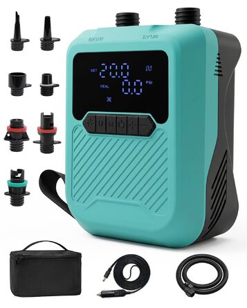 Насос електричний для SUP дошки 20PSI, 12V, автомобільний, подвійного дії, для накачування та здування SUP, каяків, надувних матраців