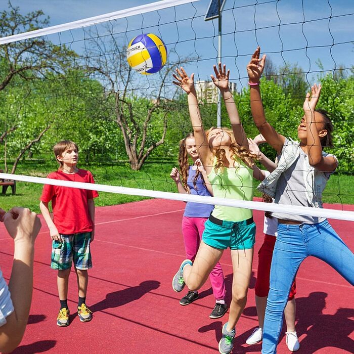 Волейбольні м'ячі Wuzfully Soft Touch для залу та пляжу, розмір 5 (синьо-жовто-білі)