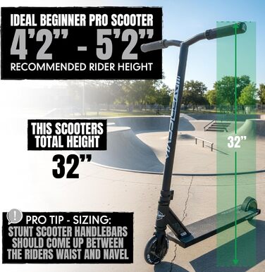 Скутер для трюків Madd Gear MG3 Zen чорний/чорний – для дітей 8-12 років