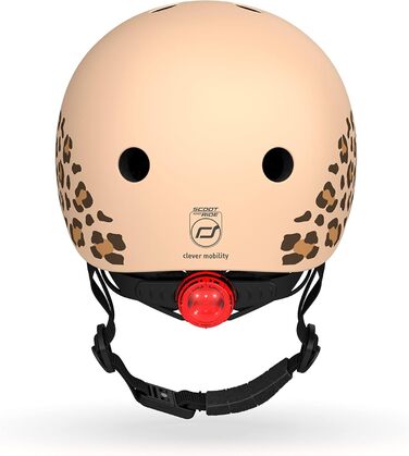 Дитячий шолом Scoot & Ride Leopard XXS-S (45-51 см), леопардовий принт, унісекс