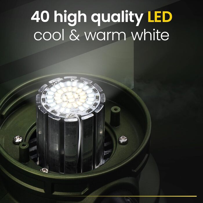LED ліхтар на сонячній батареї BigBoy 1300 люмен: кемпінговий ліхтар, IP64, регульоване освітлення, тепле/холодне світло