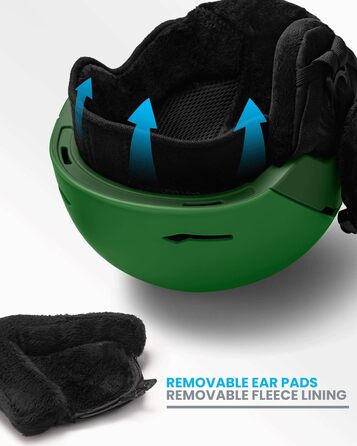 Лижний шолом OutdoorMaster ELK MIPS для сноуборду та гірських лиж, захисний, для чоловіків, жінок та підлітків, колір лісовий зелений, розмір L