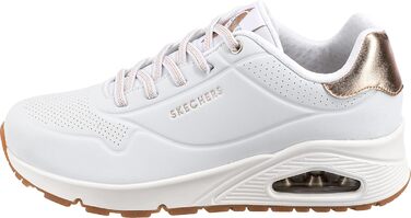 Кросівки жіночі Skechers UNO Shimmer Away White/Rose Gold 40 EU з Durabuck та Duraleather