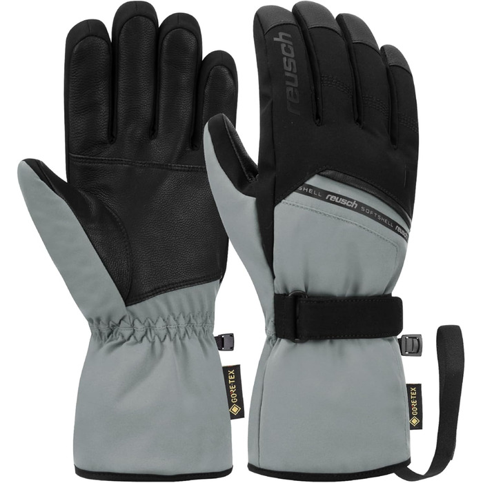 Унісекс лижні рукавички Reusch Morris Gore-Tex, водонепроникні, дихаючі, теплі, чоловічі, розмір 10.5, сірі-чорні