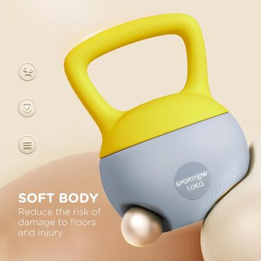 Гантель SportNOW Soft Kettlebell 10 кг з неслизькою ручкою для фітнесу та силових тренувань вдома