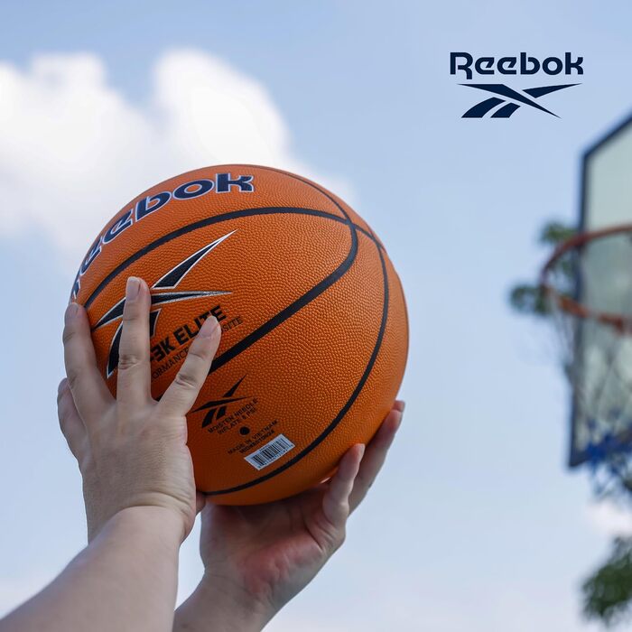 Баскетбольний м'яч Reebok Hi Vis Elite, офіційний розмір, композитна шкіра, нековзкий, з насосом і голкою, серія VR-3K