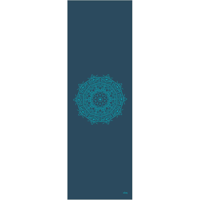 Йога-мат Bodhi Leela Mandala бірюзовий, протиковзкий, без шкідливих речовин, ПВХ, для йоги, пілатесу та гімнастики