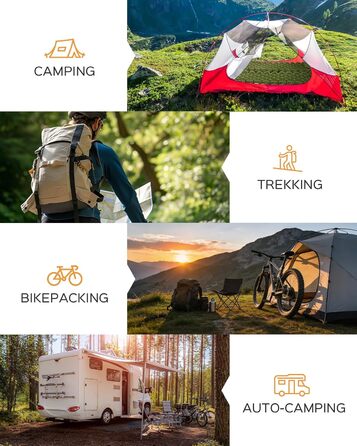 Каремат туристичний надувний Isomatte Camping з вбудованим насосом, зелений - для походу, кемпінгу, відпочинку на природі