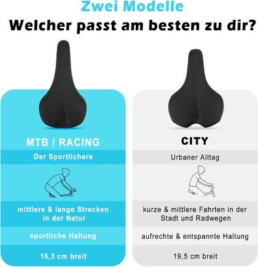 Велосипедне сідло FIFTY-FIFTY MTB: комфортне, з memory foam, водонепроникне для чоловіків та жінок. Сумісне з MTB та шосейними велосипедами