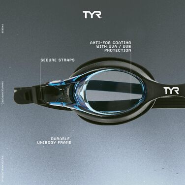 Дитячі окуляри для плавання TYR Swimple S Blau/Schwarz/Schwarz