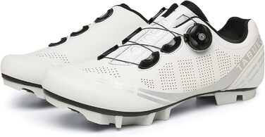 Кросівки для гірського велосипеда MTB, унісекс, сумісні з SPD, з клітами, 46 EU, білі
