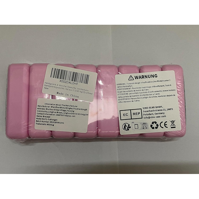 Набір манжет для ніг та зап'ясть з регулюванням ваги, 2 шт (0,45 кг) для фітнесу, йоги, пілатесу та кардіо