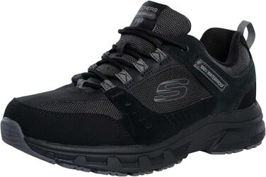 Чоловічі кросівки Skechers Oak Canyon Consistent Winne Hands Free Slip-in, чорний замш, сині вставки
