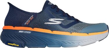 Чоловічі сліпони Skechers Max Cushioning Premier 2.0 Ascendant II, розмір 46 EU, темно-синій та помаранчевий, текстиль, синтетика