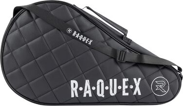 Елітна сумка для падельної ракетки Raquex, синя або чорна, з якісної стьобаної екошкіри, для чоловіків і жінок, з м’яким захистом – розкішний подарунок для гравців у падель