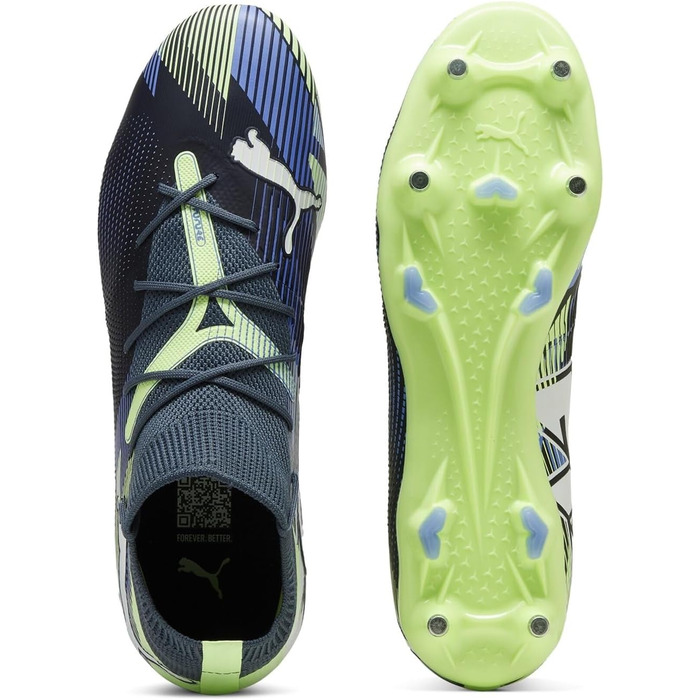 Футбольні бутси PUMA Future 7 Match Mxsg, 46 EU, сірий/білий/яблучно-зелений