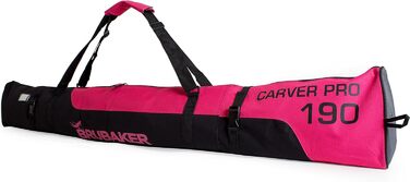 Набір BRUBAKER Kombi Set Carver PRO Limited Edition: мішок для лиж та чохол для лижних черевиків (170/190 см) + палиці + черевики + шолом, рожево-чорний