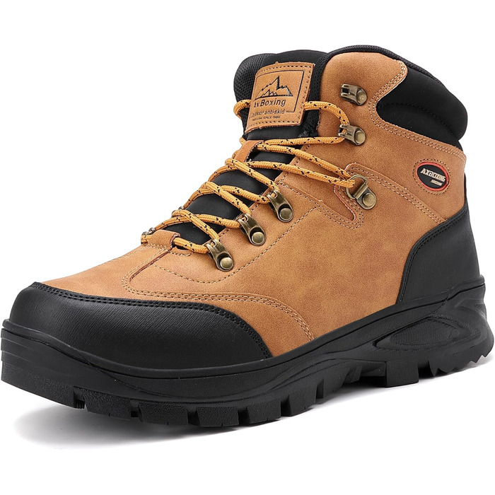 Чоловічі зимові черевики AX BOXING: утеплені, трекінгові, для хайкінгу, антиковзання, теплі снігові черевики, 41-46 EU (темно-жовтий, 46 EU)