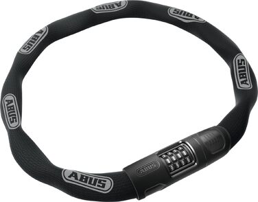 Замок ланцюговий ABUS 8808C - цифровий, сталевий, рівень захисту 9, 110 см (Чорний)
