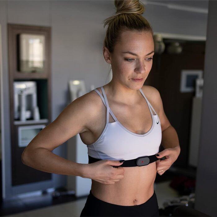 Датчик частоти серцебиття Polar H9: ANT+/Bluetooth, водонепроникний, з м'яким нагрудним ременем для фітнесу, велоспорту, бігу та активного відпочинку (M-XXL, чорно-сірий)