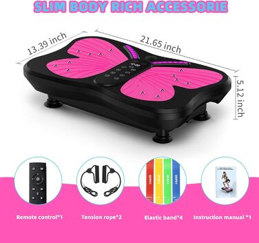 Вібраційна платформа QEIFEII для тренувань всього тіла, побудови м'язів та формування фігури. 200 швидкостей, вантажопідйомність 180 кг