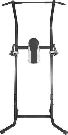 Power Tower GORILLA SPORTS® - Багатофункціональний турнік з брусами для віджимань, підлокітниками та спинкою, до 115 кг, чорний