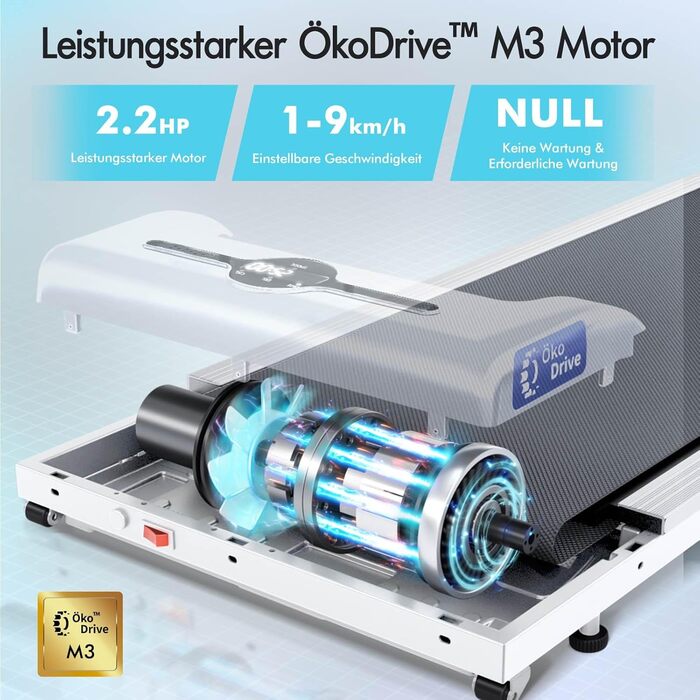 Бігова доріжка Walking Pad BLACK LORD 3-in-1 (SL9) — компактна портативна доріжка під стіл для дому та офісу, з Bluetooth-динаміком, білий колір