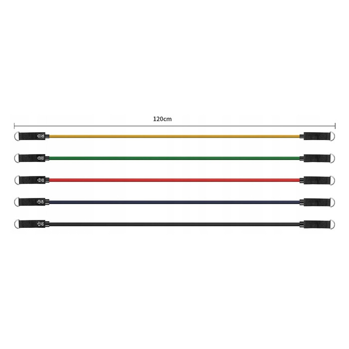 Набір фітнес-резинок Fitli XC10-PB5SET (5 шт.), навантаження 4,6 – 22,8 кг