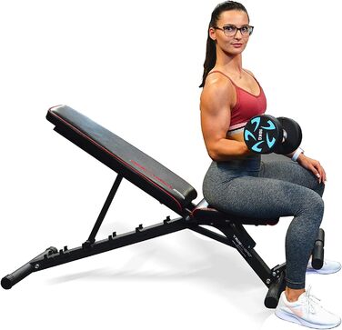 Регульована лава для жиму Train Hard з упором для ніг, сертифікат EN957, преміум якість, для преса та силових тренувань