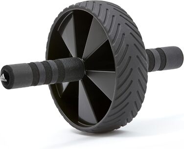 Ab Wheel adidas для преса та рук, тренажер для дому, чорний, універсальний розмір