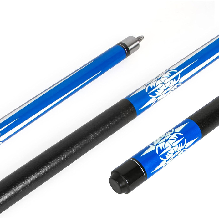 Набір для більярду Lotmusic: 1/2 роздільні кийки, вага 510-595 г, канадський клен, синій колір, 4 шт.