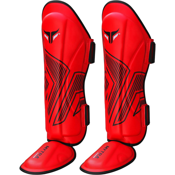 Захист ніг Mytra Fusion для боксу, ММА, Муай Тай та єдиноборств (червоний, S/M)