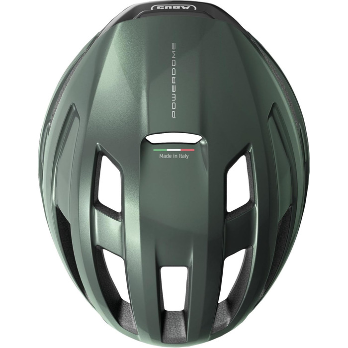 Велошолом ABUS PowerDome ACE для шосейного велосипеда, зелений мох, S (51-55 см), легкий, з вентиляцією, у комплекті з кепкою, для чоловіків та жінок, Made in Italy