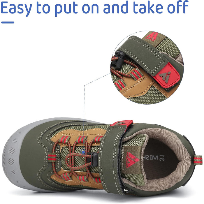 Дитячі трекінгові кросівки Mishansha для активного відпочинку: легкі, зручні, зелені (37 EU)