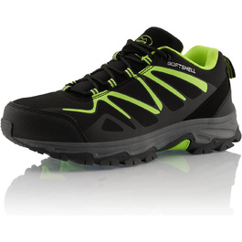 Черевики для піших прогулянок для жінок та чоловіків, дихаючі трекінгові черевики, чорно-зелені, 37 EU