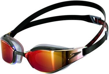 Окуляри для плавання Speedo Fastskin Hyper Elite для дорослих, дзеркальні, унісекс, чорний/сірий/золотий