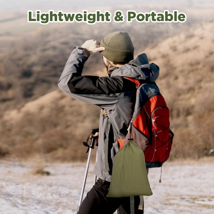 Гамак для кемпінгу з москітною сіткою та тентом від дощу, з ременями для кріплення до дерева. Великий гамак для одного або двох, парашутна модель. Підходить для походу, кемпінгу, відпочинку на природі. Армійний колір (армійний зелений).