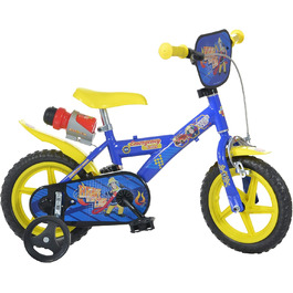 Дитячий велосипед Dino Bikes 12 дюймів, Feuerwehrmann Sam, яскравий дизайн
