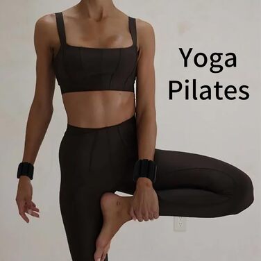 Регульовані вантажні манжети на зап'ястя та щиколотки - набір для йоги, танців, аеробіки (чорний)