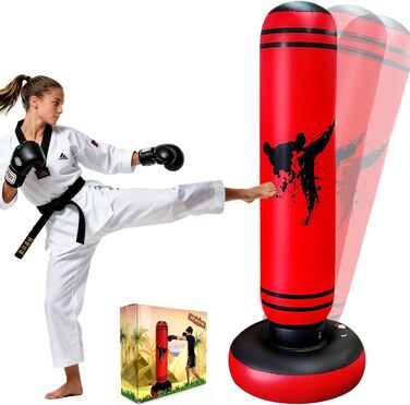 Дитячий боксерський мішок для ударів, 168 см, надувний, для карате, кікбоксингу, Taekwondo, MMA, подарунок для хлопчиків та дівчаток